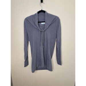 Columbia Women’s Gray Long Sleeve Lightweight Cotton‎ Blend Cowl Neck Shirt L